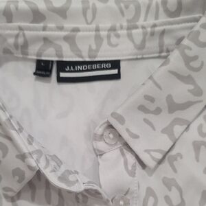 J.Lindeberg Men's White Patterned Shirt